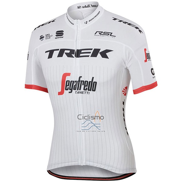 Trek Segafrojoo Ropa Ciclismo Culotte Corto 2017 Mangas Cortas Blanco